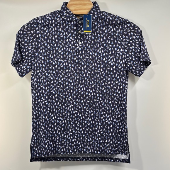 Polo Ralph Lauren Classic Fit Golf Polo Shirt Men's M Navy Sailboat NEW - Picture 4 of 7